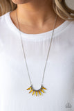 Empirical Elegance - Yellow Necklace - Paparazzi Accessories Necklace Bedazzle Me Pretty Mobile Fashion Boutique