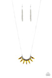 Empirical Elegance - Yellow Necklace - Paparazzi Accessories Necklace Bedazzle Me Pretty Mobile Fashion Boutique
