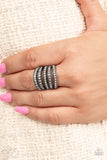 Empirical Sparkle - White Ring - Paparazzi Accessories Ring Bedazzle Me Pretty Mobile Fashion Boutique