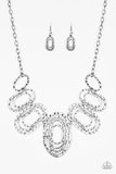 Empress Impressions - Silver Necklace - Paparazzi Accessories Necklace Bedazzle Me Pretty Mobile Fashion Boutique