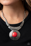 EMPRESS-ive Resume - Red Necklace - Paparazzi Accessories Necklace Bedazzle Me Pretty Mobile Fashion Boutique