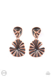 Empress Of The Amazon - Copper Clip-On Earrings - Paparazzi Accessories Clip-On Bedazzle Me Pretty Mobile Fashion Boutique
