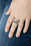 Emulating Elegance - Brown Ring - Paparazzi Accessories Ring Bedazzle Me Pretty Mobile Fashion Boutique
