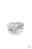 Emulating Elegance - Purple Ring - Paparazzi Accessories Ring Bedazzle Me Pretty Mobile Fashion Boutique