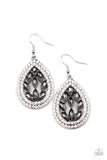 Encased Elegance - Silver Earrings - Paparazzi Accessories Earrings Bedazzle Me Pretty Mobile Fashion Boutique