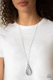 Enchanted Eden - Silver Necklace - Paparazzi Accessories Necklace Bedazzle Me Pretty Mobile Fashion Boutique