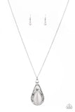Enchanted Eden - Silver Necklace - Paparazzi Accessories Necklace Bedazzle Me Pretty Mobile Fashion Boutique