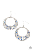Enchanted Effervescence - Blue Earrings - Paparazzi Accessories Earrings Bedazzle Me Pretty Mobile Fashion Boutique