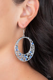 Enchanted Effervescence - Blue Earrings - Paparazzi Accessories Earrings Bedazzle Me Pretty Mobile Fashion Boutique
