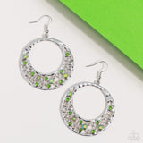Enchanted Effervescence - Green Earrings - Paparazzi Accessories Earrings Bedazzle Me Pretty Mobile Fashion Boutique