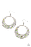 Enchanted Effervescence - Green Earrings - Paparazzi Accessories Earrings Bedazzle Me Pretty Mobile Fashion Boutique