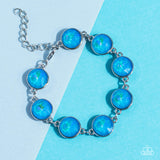 Enchanted Emblems - Blue Bracelet - Paparazzi Accessories Bracelet Bedazzle Me Pretty Mobile Fashion Boutique