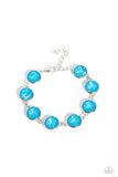 Enchanted Emblems - Blue Bracelet - Paparazzi Accessories Bracelet Bedazzle Me Pretty Mobile Fashion Boutique