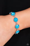 Enchanted Emblems - Blue Bracelet - Paparazzi Accessories Bracelet Bedazzle Me Pretty Mobile Fashion Boutique
