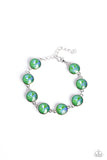Enchanted Emblems - Green Bracelet - Paparazzi Accessories Bracelet Bedazzle Me Pretty Mobile Fashion Boutique