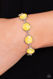 Enchanted Emblems - Yellow Bracelet - Paparazzi Accessories Bracelet Bedazzle Me Pretty Mobile Fashion Boutique