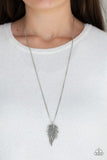 Enchanted Meadow - Silver Necklace - Paparazzi Accessories Necklace Bedazzle Me Pretty Mobile Fashion Boutique
