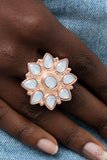 Enchanted Orchard - Rose Gold Ring - Paparazzi Accessories Ring Bedazzle Me Pretty Mobile Fashion Boutique