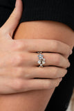 Enchanting Efflorescence - Blue Ring - Paparazzi Accessories Ring Bedazzle Me Pretty Mobile Fashion Boutique