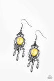 Enchantingly Environmentalist - Yellow Earrings - Paparazzi Accessories Earrings Bedazzle Me Pretty Mobile Fashion Boutique