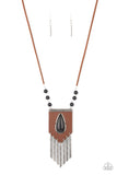 Enchantingly Tribal - Black Necklace - Paparazzi Accessories Necklace Bedazzle Me Pretty Mobile Fashion Boutique