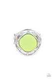 Encompassing Pearlescence - Green Ring - Paparazzi Accessories Ring Bedazzle Me Pretty Mobile Fashion Boutique