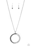 Encrusted Elegance - Silver Necklace - Paparazzi Accessories Necklace Bedazzle Me Pretty Mobile Fashion Boutique