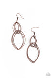 Endless Echo - Copper Earrings - Paparazzi Accessories Earrings Bedazzle Me Pretty Mobile Fashion Boutique