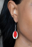 Endless Eclipse - Red Necklace - Paparazzi Accessories Necklace Bedazzle Me Pretty Mobile Fashion Boutique