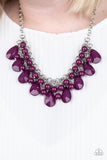 Endless Effervescence - Purple Necklace - Paparazzi Accessories Necklace Bedazzle Me Pretty Mobile Fashion Boutique