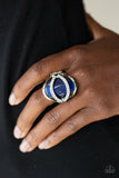 Endless Enchantment - Blue Ring - Paparazzi Accessories Ring Bedazzle Me Pretty Mobile Fashion Boutique