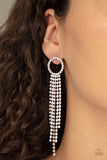 Endless Sheen - White Earrings - Paparazzi Accessories Earrings Bedazzle Me Pretty Mobile Fashion Boutique