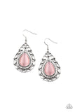 Endlessly Enchanting - Pink Earrings - Paparazzi Accessories Earrings Bedazzle Me Pretty Mobile Fashion Boutique