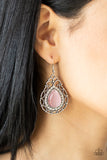 Endlessly Enchanting - Pink Earrings - Paparazzi Accessories Earrings Bedazzle Me Pretty Mobile Fashion Boutique