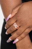 Engagement Party Posh - Copper Ring - Paparazzi Accessories Ring Bedazzle Me Pretty Mobile Fashion Boutique