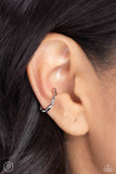 Enigmatic Echo - Silver Cuff Earrings - Paparazzi Accessories Post Earrings Bedazzle Me Pretty Mobile Fashion Boutique