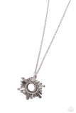 Enigmatic Edge - Silver Necklace - Paparazzi Accessories Necklace Bedazzle Me Pretty Mobile Fashion Boutique