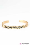 Enjoy The Journey - Gold Bracelet - Paparazzi Accessories Bracelet Bedazzle Me Pretty Mobile Fashion Boutique