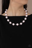 Ensconced in Elegance - Pink Necklace - Paparazzi Accessories Necklace Bedazzle Me Pretty Mobile Fashion Boutique