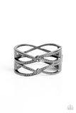 Entrancing Etiquette - Black Bracelet - Paparazzi Accessories Bracelet Bedazzle Me Pretty Mobile Fashion Boutique