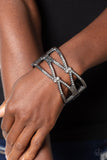 Entrancing Etiquette - Black Bracelet - Paparazzi Accessories Bracelet Bedazzle Me Pretty Mobile Fashion Boutique
