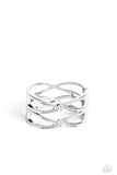 Entrancing Etiquette - White Bracelet - Paparazzi Accessories Bracelet Bedazzle Me Pretty Mobile Fashion Boutique