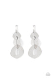 Enveloped in Edge - Silver Post Earrings - Paparazzi Accessories Post Earrings Bedazzle Me Pretty Mobile Fashion Boutique