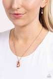 Envious Extravagance - Copper Necklace - Paparazzi Accessories Necklace Bedazzle Me Pretty Mobile Fashion Boutique
