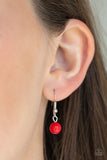 Environmental Impact - Red Necklace - Paparazzi Accessories Necklace Bedazzle Me Pretty Mobile Fashion Boutique