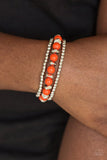 Epic Escape - Orange Bracelet - Paparazzi Accessories Bracelet Bedazzle Me Pretty Mobile Fashion Boutique