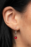Epicenter of Elegance - Red Necklace - Paparazzi Accessories Necklace Bedazzle Me Pretty Mobile Fashion Boutique