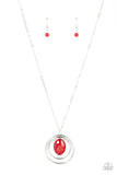 Epicenter of Elegance - Red Necklace - Paparazzi Accessories Necklace Bedazzle Me Pretty Mobile Fashion Boutique