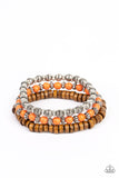 ESCAPADE Route - Orange Bracelet - Paparazzi Accessories Bracelet Bedazzle Me Pretty Mobile Fashion Boutique