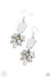 Ethereal Effervescence - White Earrings - Paparazzi Accessories Earrings Bedazzle Me Pretty Mobile Fashion Boutique